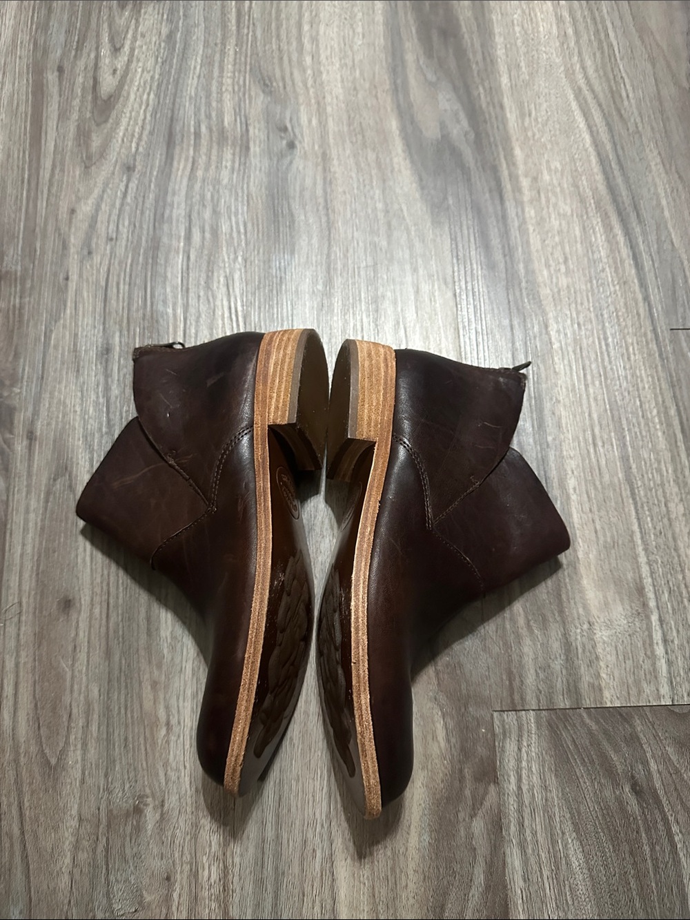 Kork-Ease Women's Dark Brown Leather Ankle Booties - Picture 10 of 14